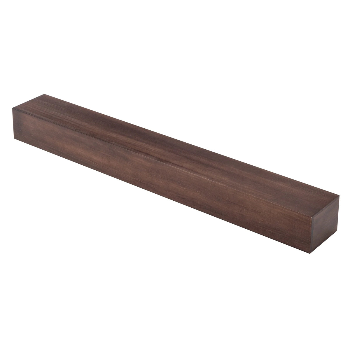 72 Inch Solid Pine Fireplace Mantel, Wall Mounted Floating Shelf in Brown
