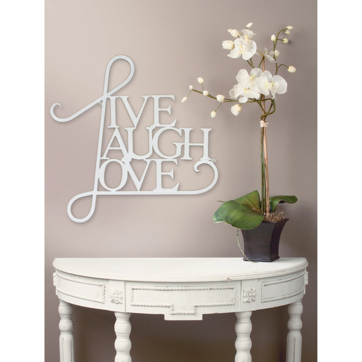 Live Laugh Love Wall Decor, Inspirational Metal Wall Art Sign for Living Room, Bedroom and Home Decoration
