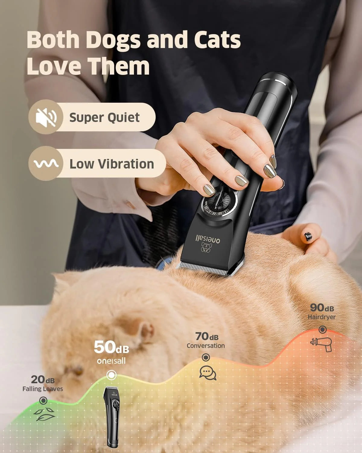 Dog Clippers for Grooming Doodles and Poodles, Professional Pet Hair Trimmer for Thick Curly Hair