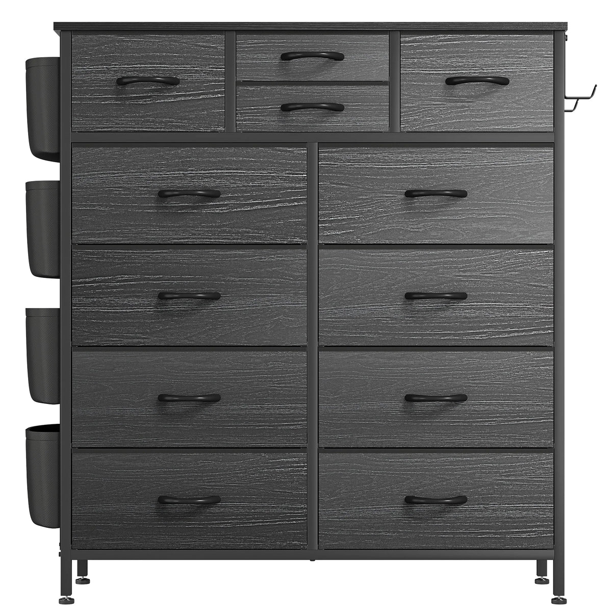 12 Drawer Fabric Dresser, Tall Bedroom Chest of Drawers with Storage