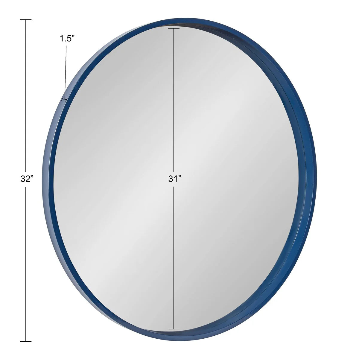 Round Wood Accent Wall Mirror, Modern Decorative Wooden Frame Mirror for Living Room, Bedroom and Entryway