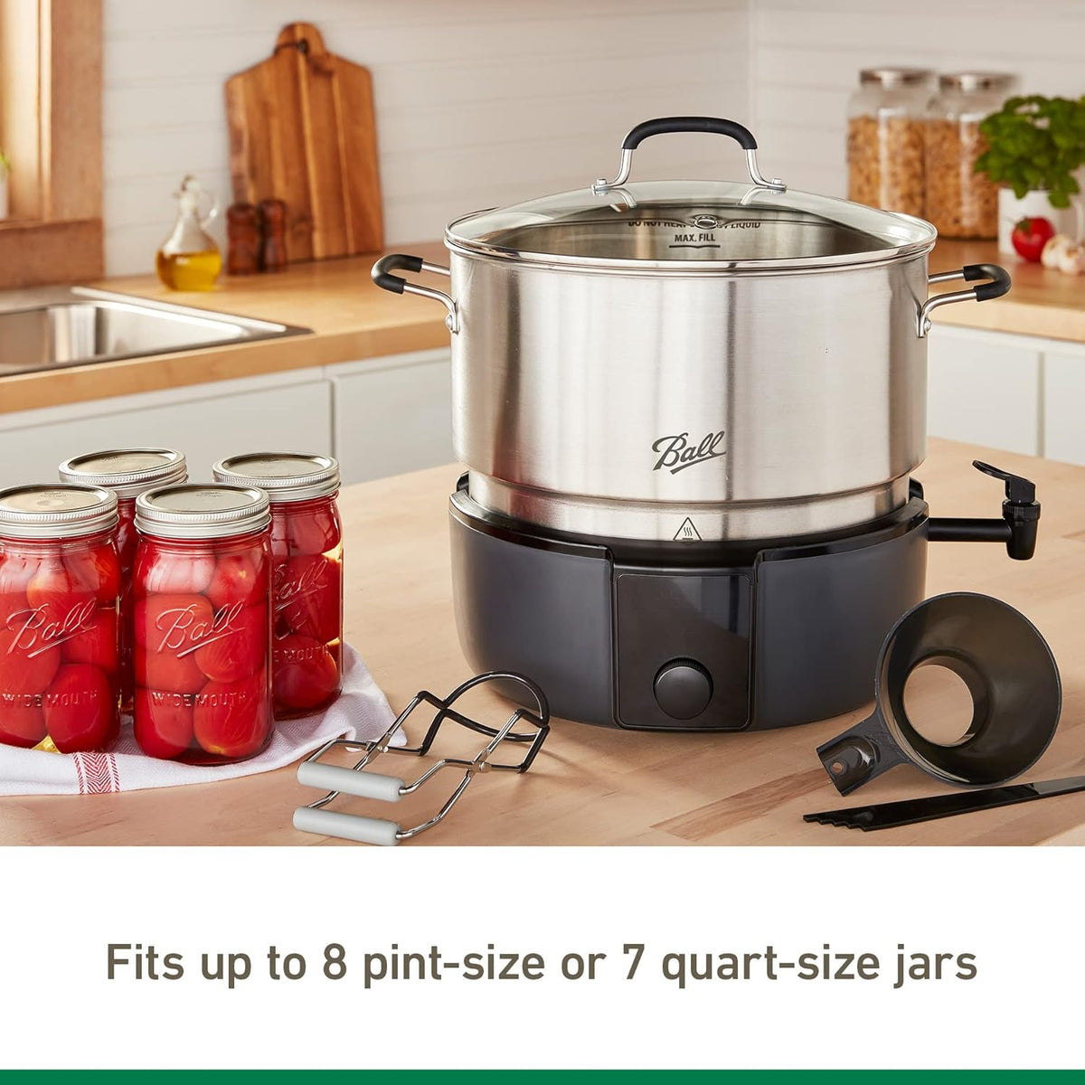 Electric Water Bath Canner, Automatic Home Canning Appliance for Jars, Fruits, Vegetables and Preserves