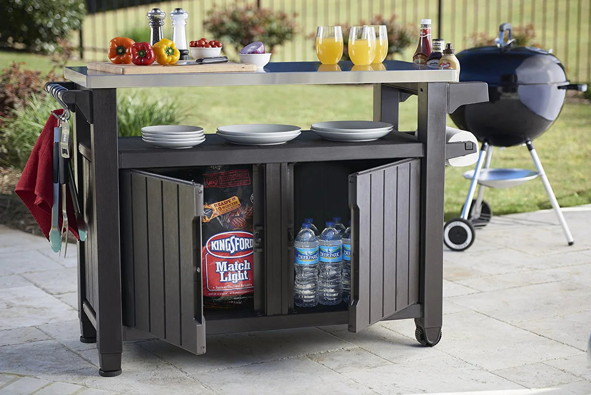 Keter Unity XL Portable Outdoor Table and Storage