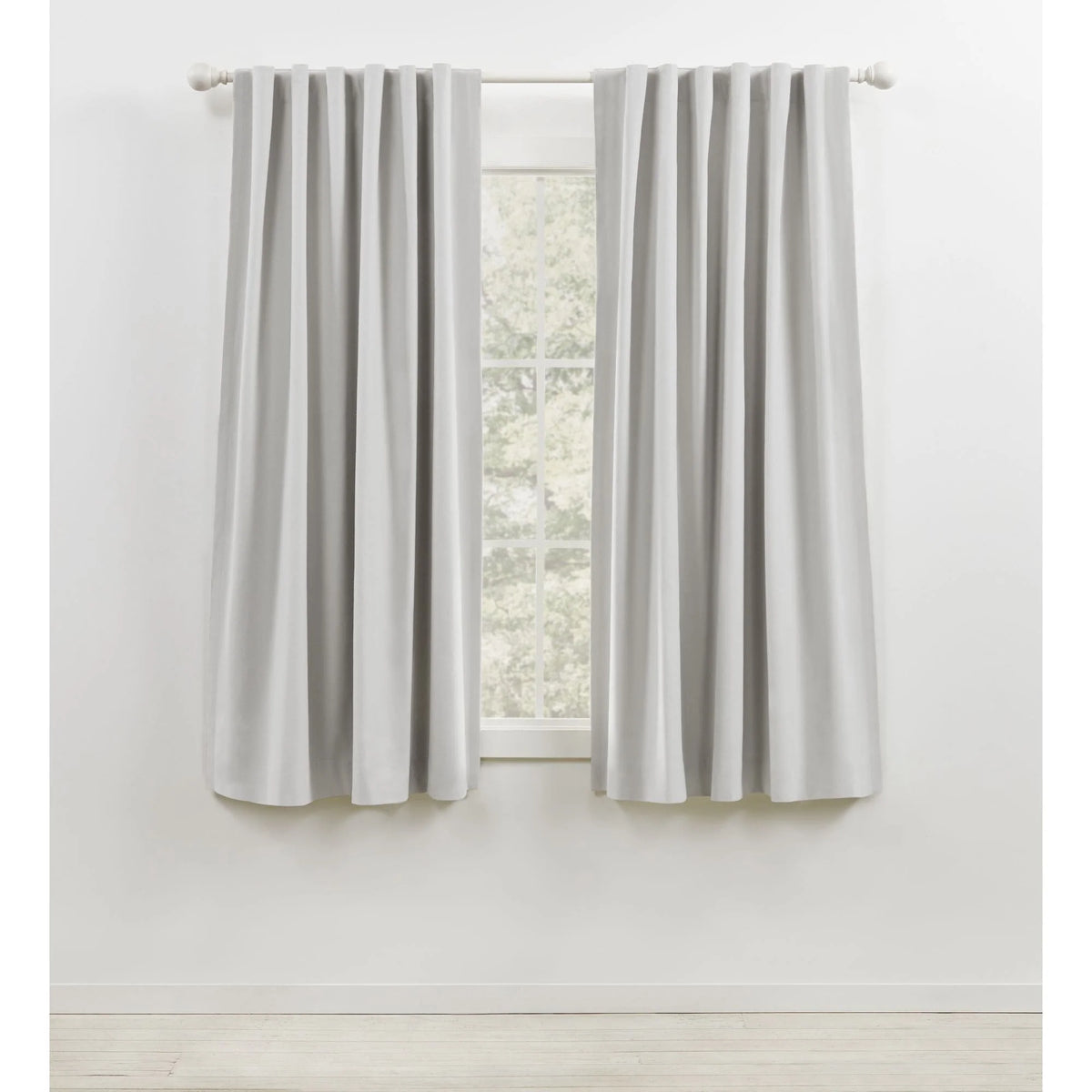 Blackout Single Curtain Panel, Back Tab and Rod Pocket Window Curtain