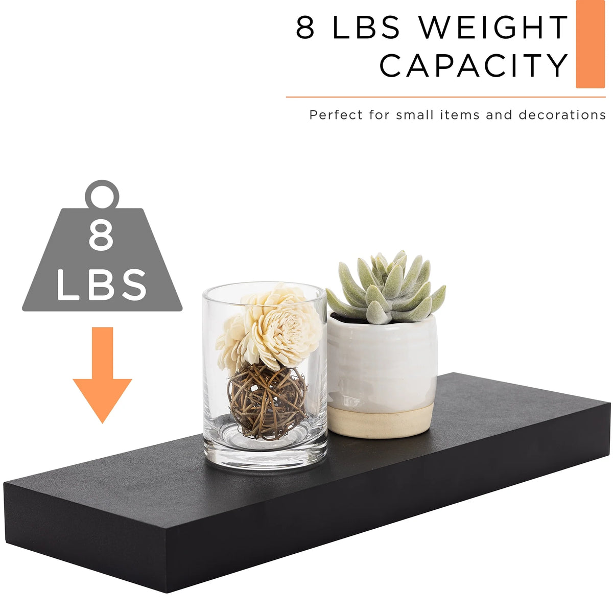 16 Inch Floating Wall Shelves, 3 Pack Farmhouse Hanging Display and Storage Shelves