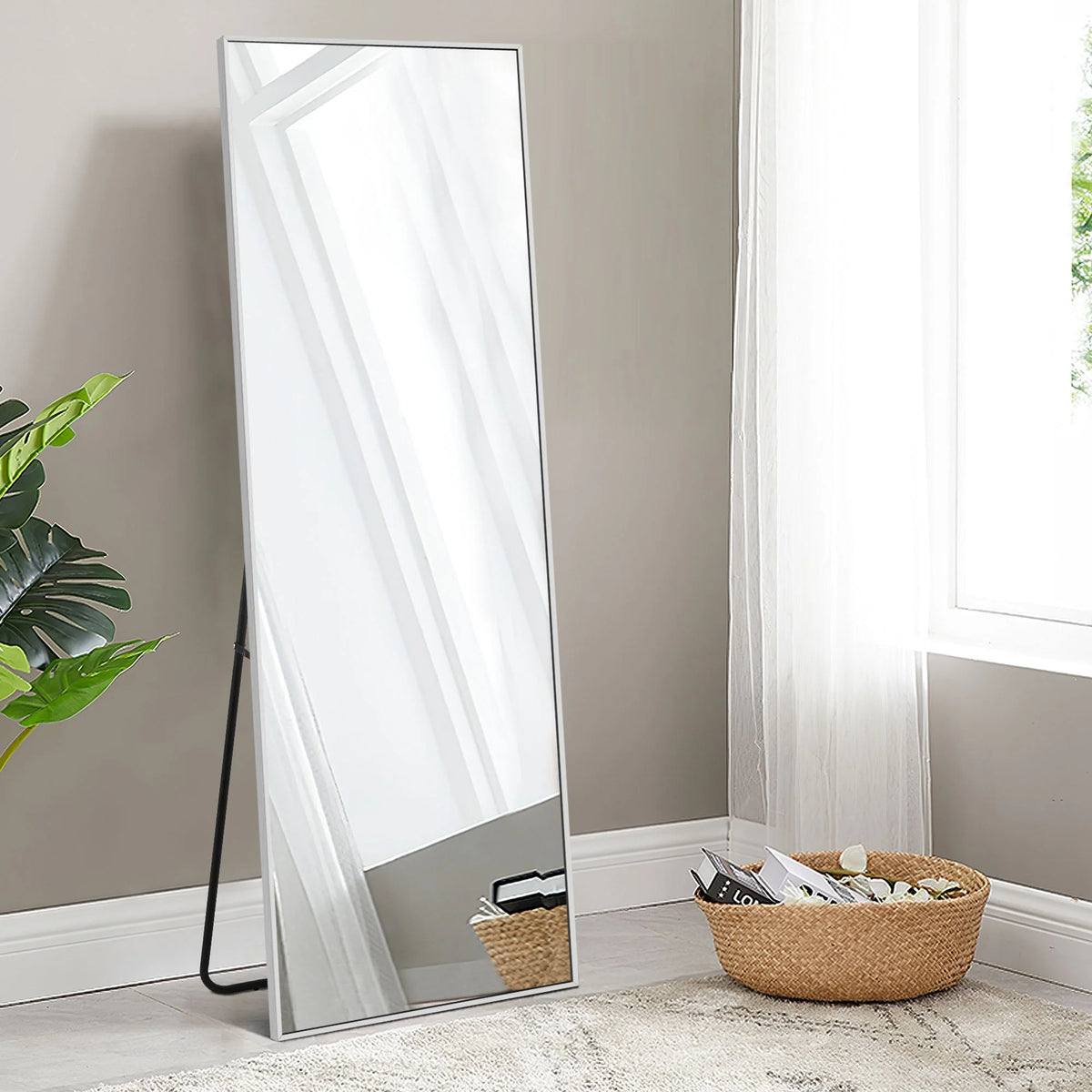 Large Full Length Wall Mounted Mirror, Full Body Dressing Mirror for Bedroom, Entryway and Home Decor