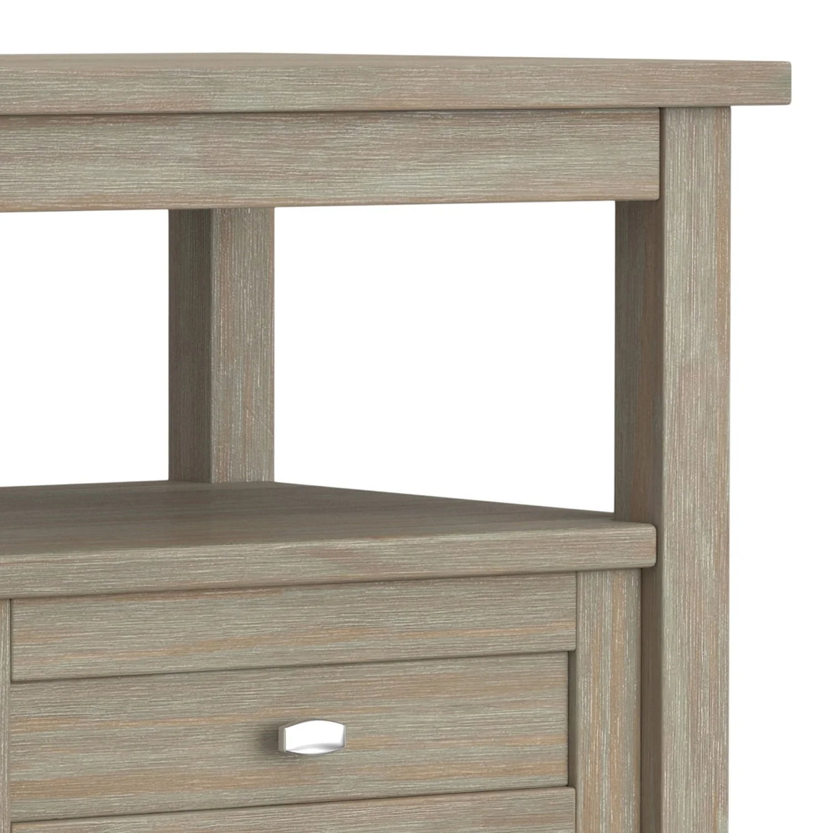 20 Inch Wide Solid Wood Rectangle End Table, Transitional Side Table