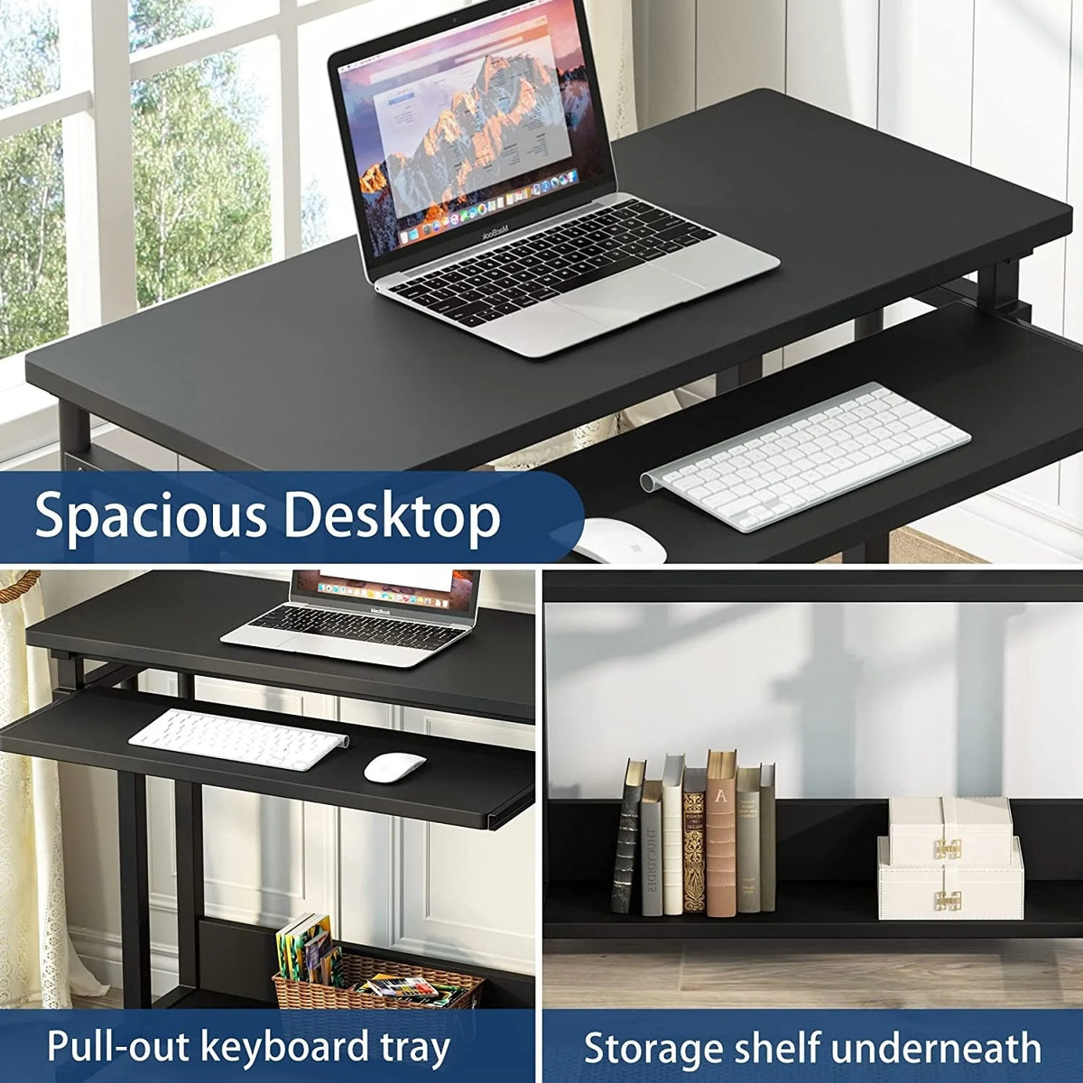 Height Adjustable Laptop Desk, Portable Sofa and Bed Table for Work and Study