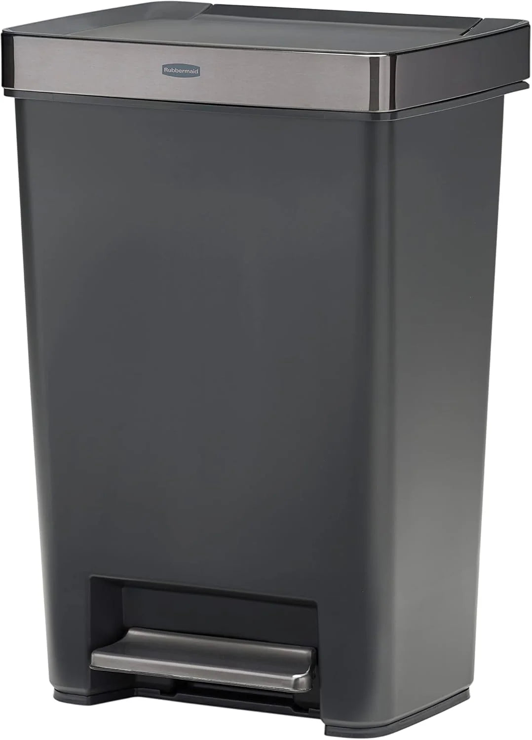 13 Gallon Step-On Trash Can for Home and Kitchen, Hands-Free Garbage Bin
