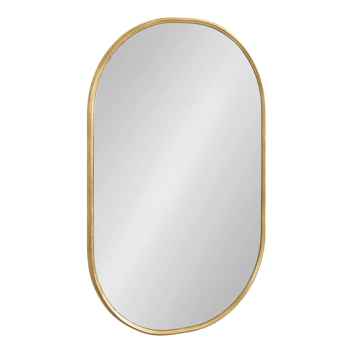 Modern Capsule Framed Wall Mirror, Decorative Oval Accent Mirror for Living Room, Bedroom and Entryway