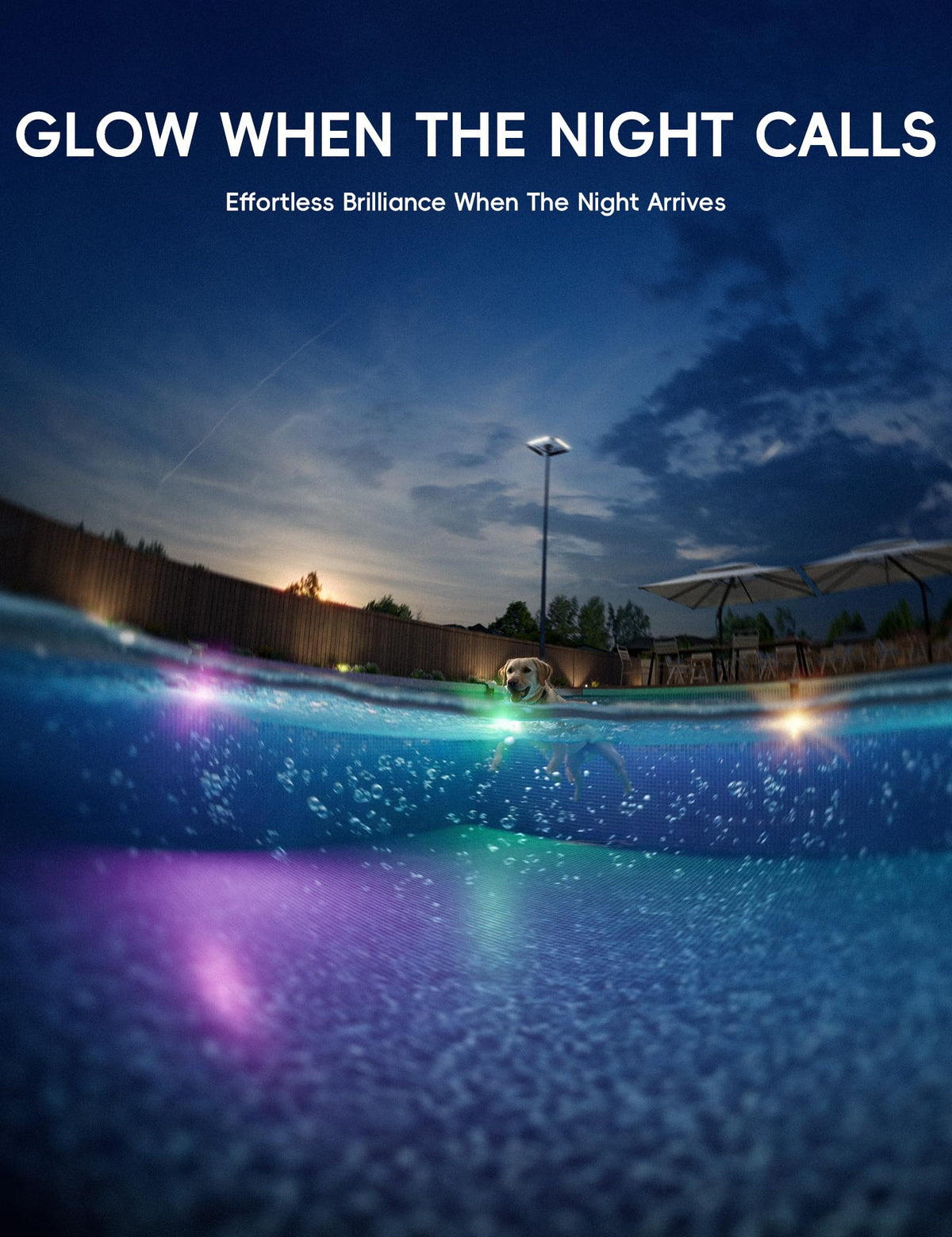 Solar Pool Lights for Steel Wall Above Ground Pools, Solar Powered LED Swimming Pool Lighting