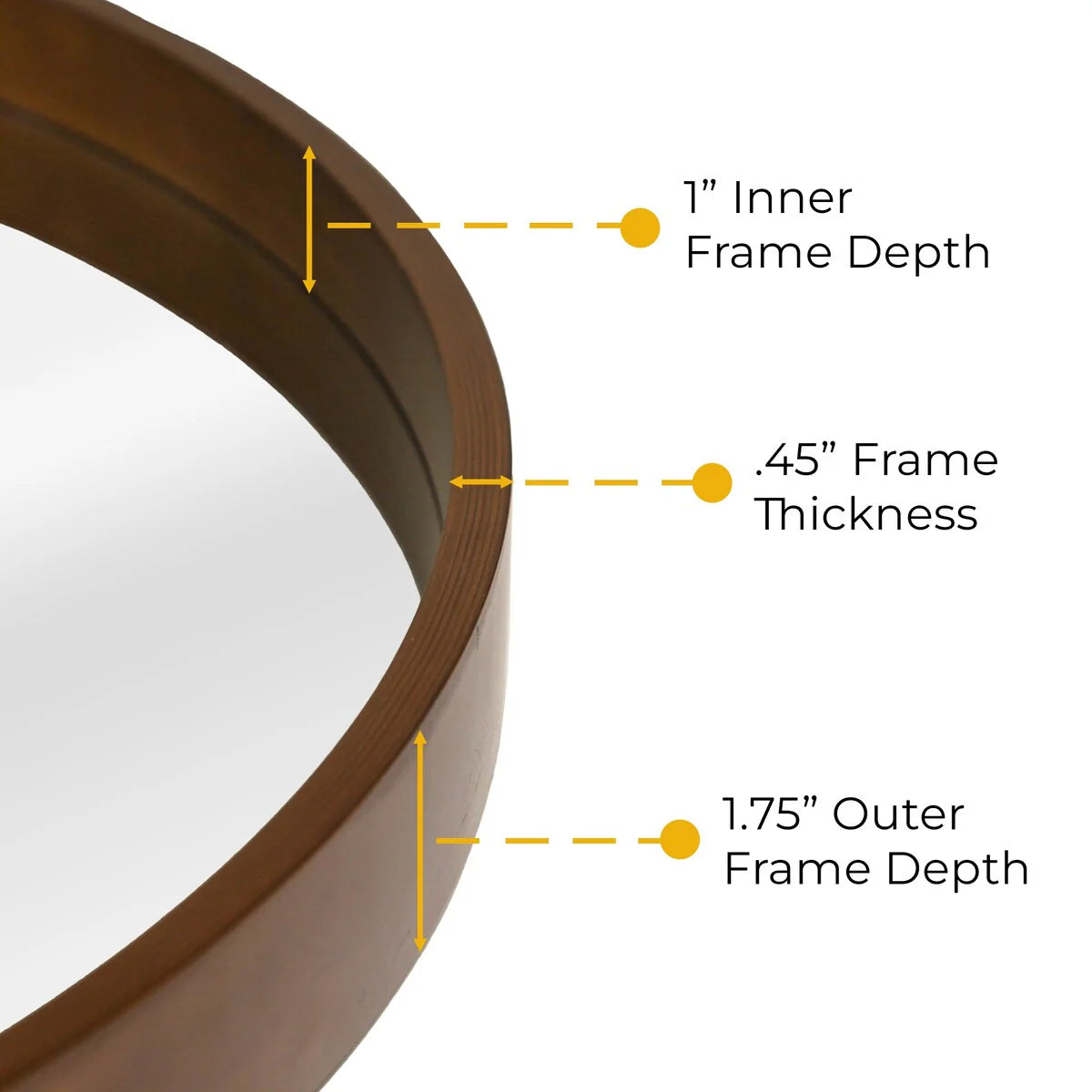 Classic Farmhouse Round Wall Mirror, Wooden Frame Decorative Accent Mirror for Living Room, Bedroom and Entryway