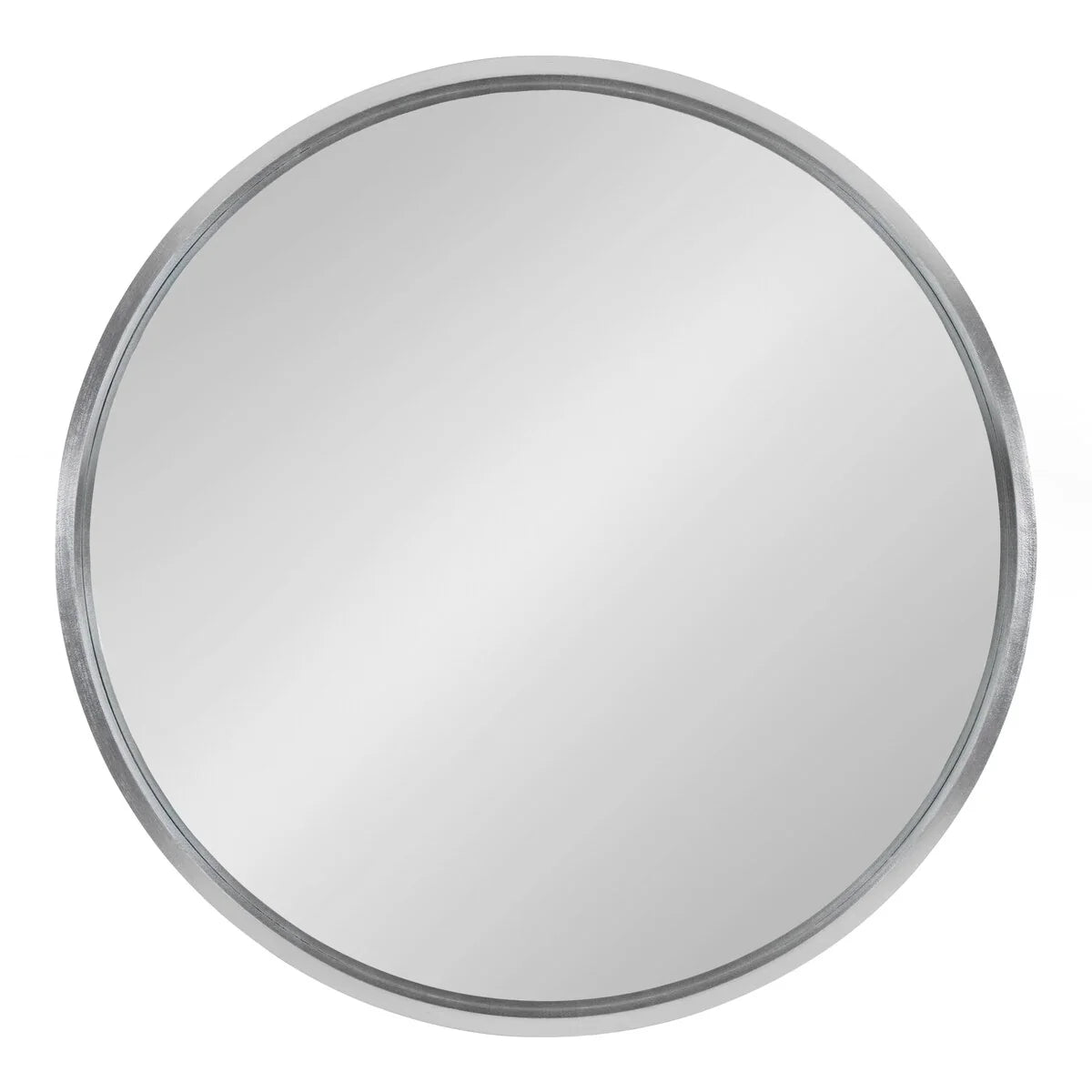 Round Wood Accent Wall Mirror, Modern Decorative Wooden Frame Mirror for Living Room, Bedroom and Entryway