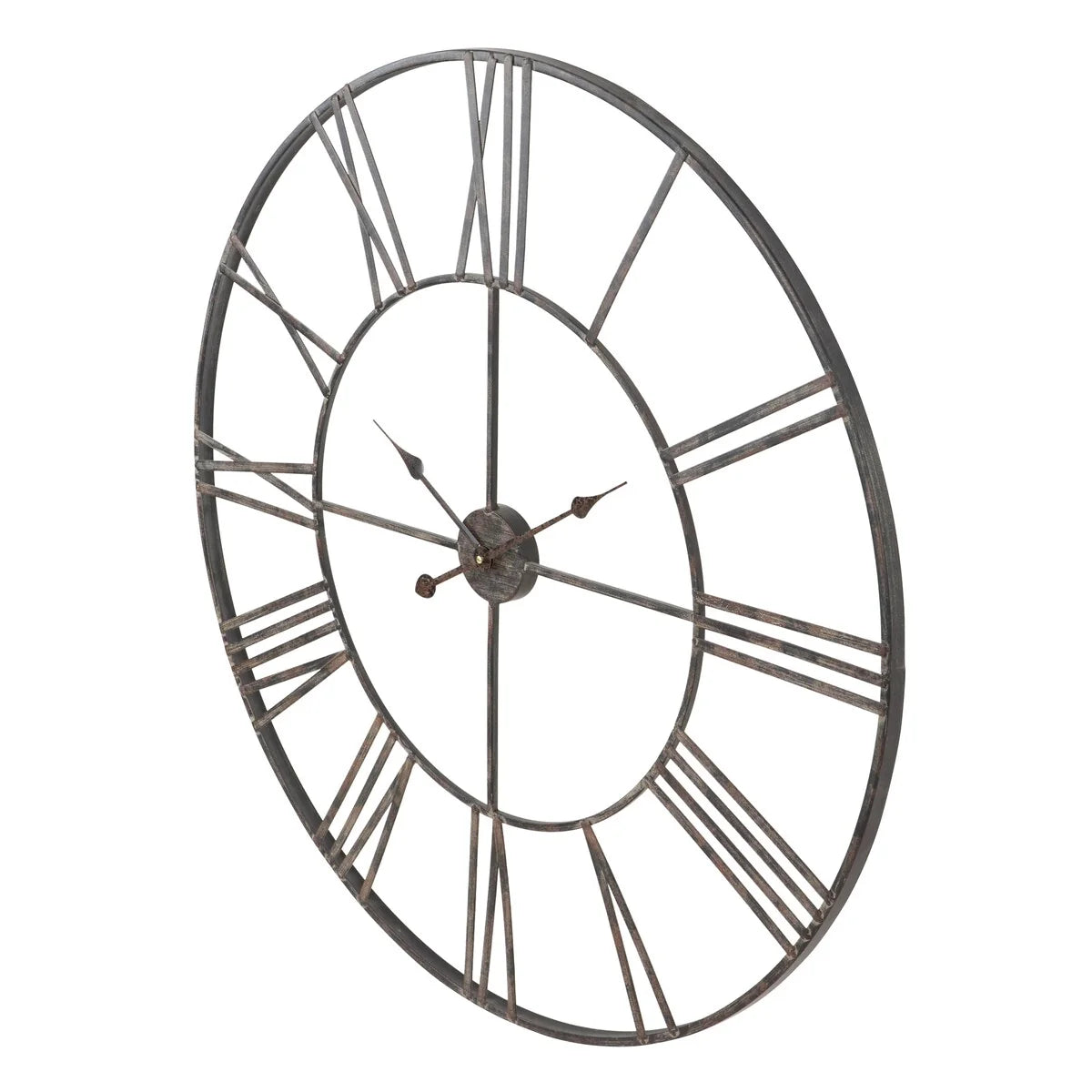 Modern Round Metal Wall Clock, Decorative Circular Hanging Clock for Living Room, Bedroom and Office