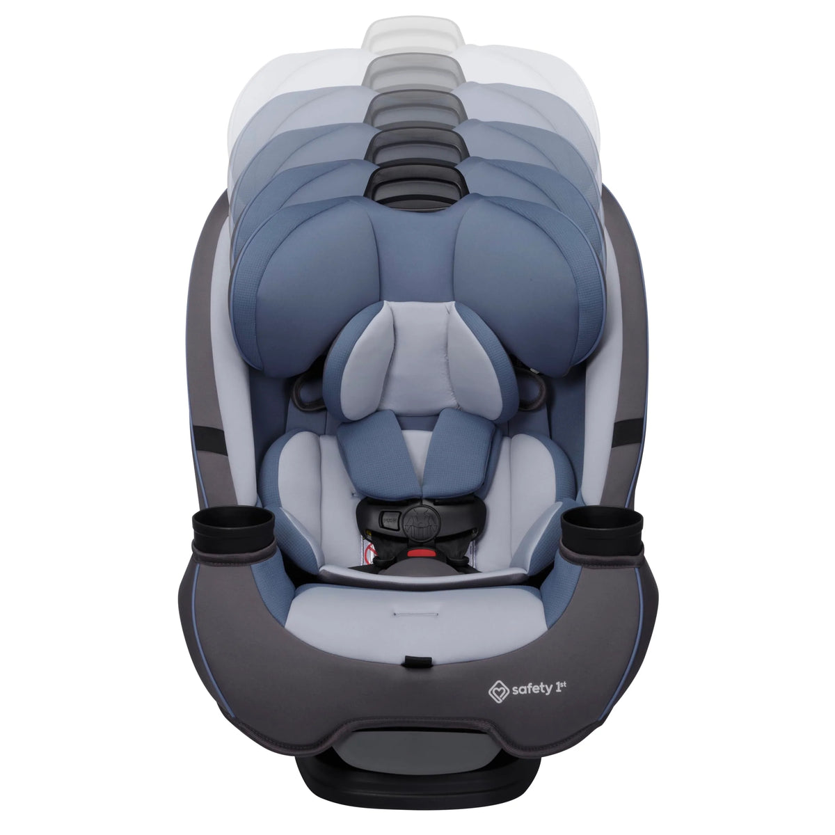 3-in-1 Slim Convertible Car Seat, All-in-One Infant Toddler Booster Seat, Rear & Forward Facing Child Safety Seat, Blue