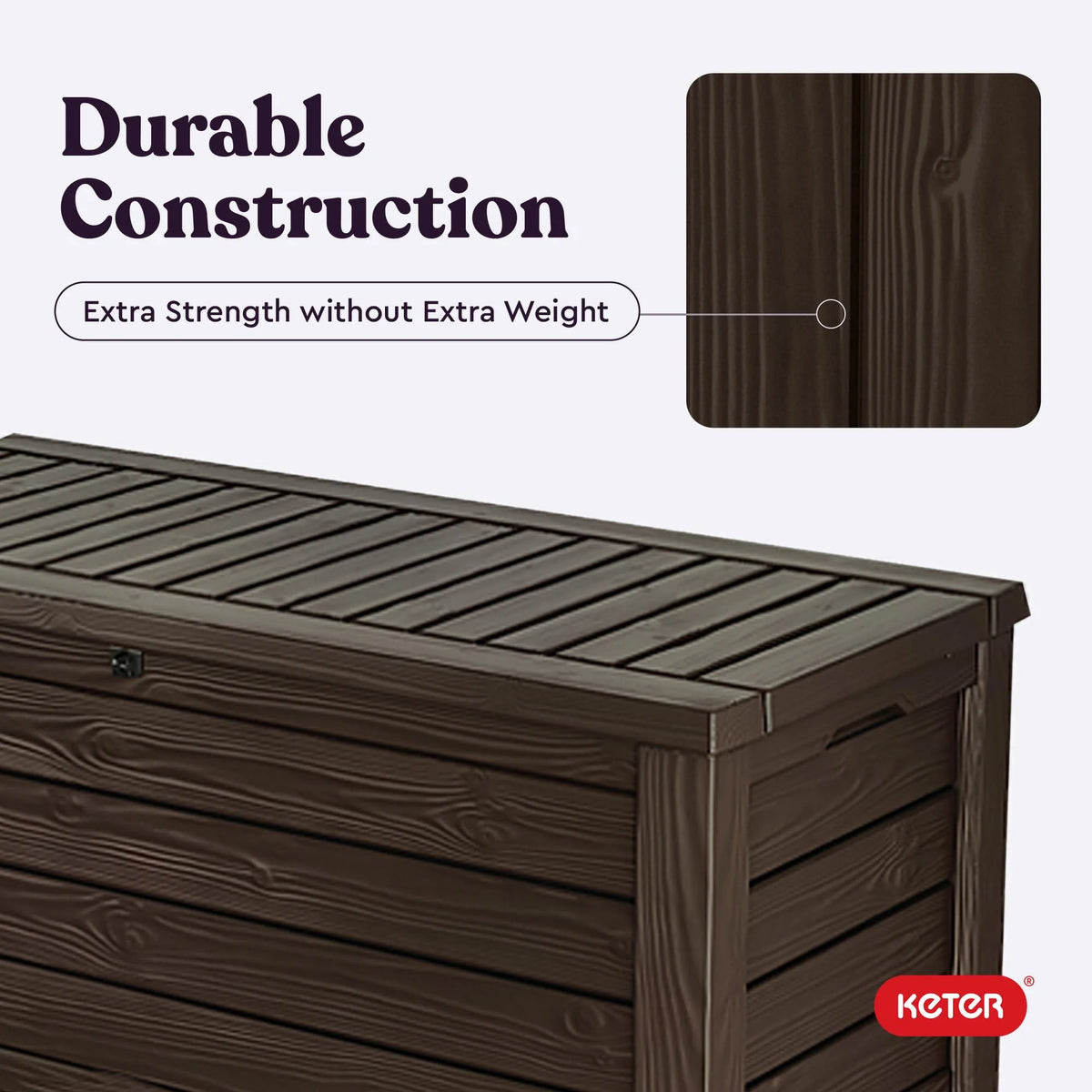 150 Gallon Outdoor Deck Box with Bench Seat, Large Storage Container for Patio, Garden, Yard and Pool Area
