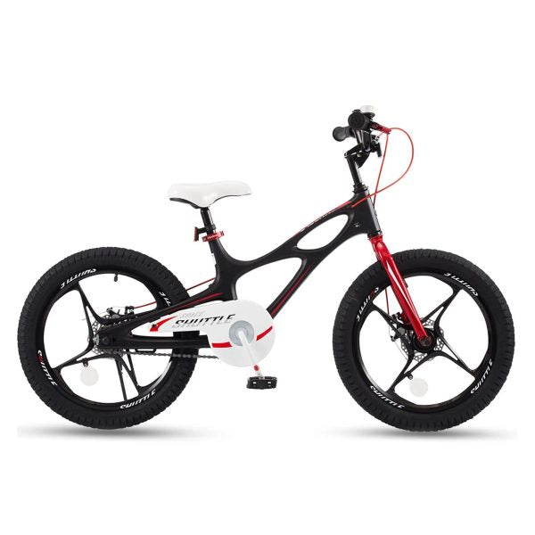 18" Magnesium Alloy Kids Bike �� Dual Disc Brake, Lightweight Frame, Black