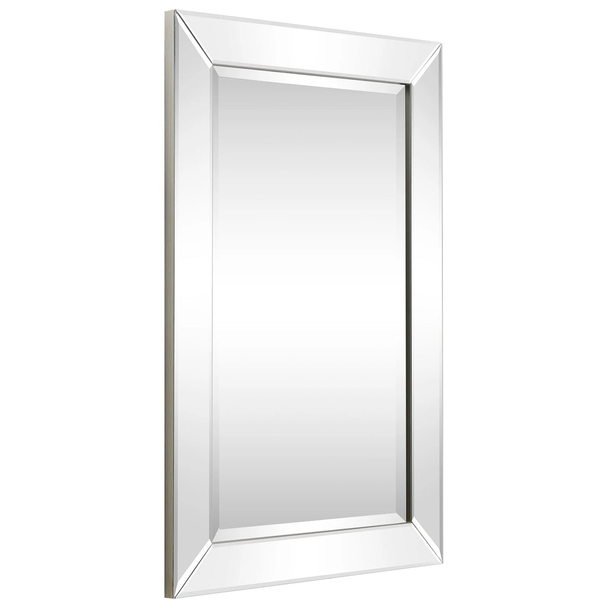 Beveled Rectangular Clear HD Wall Mirror, Bathroom Vanity and Bedroom Mirror, 3 Sizes