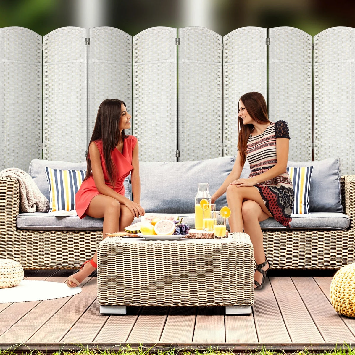 Tall Folding Room Divider Screen, Portable Privacy Partition Wall Panel for Bedroom, Living Room and Office
