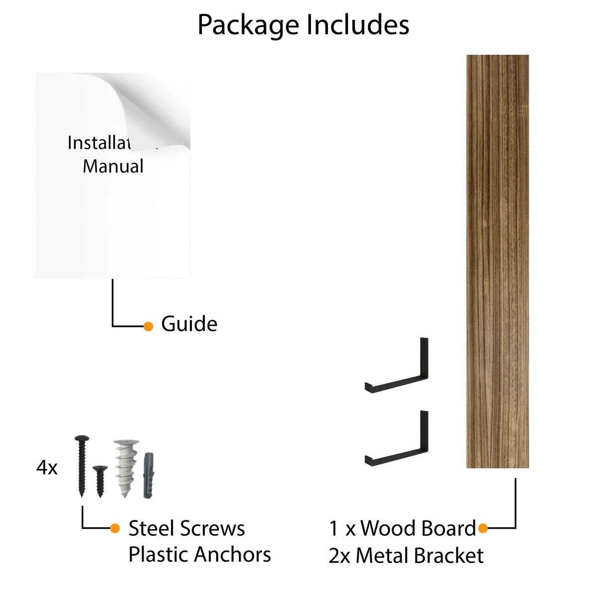 60 Inch Floating Wall Shelf, 9.25" Deep Wall Mounted Storage Shelf for Living Room, Bedroom and Home Decor