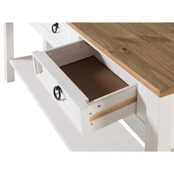 Wood Console Table with 3 Drawers, Entryway Hallway Storage and Display Table for Home