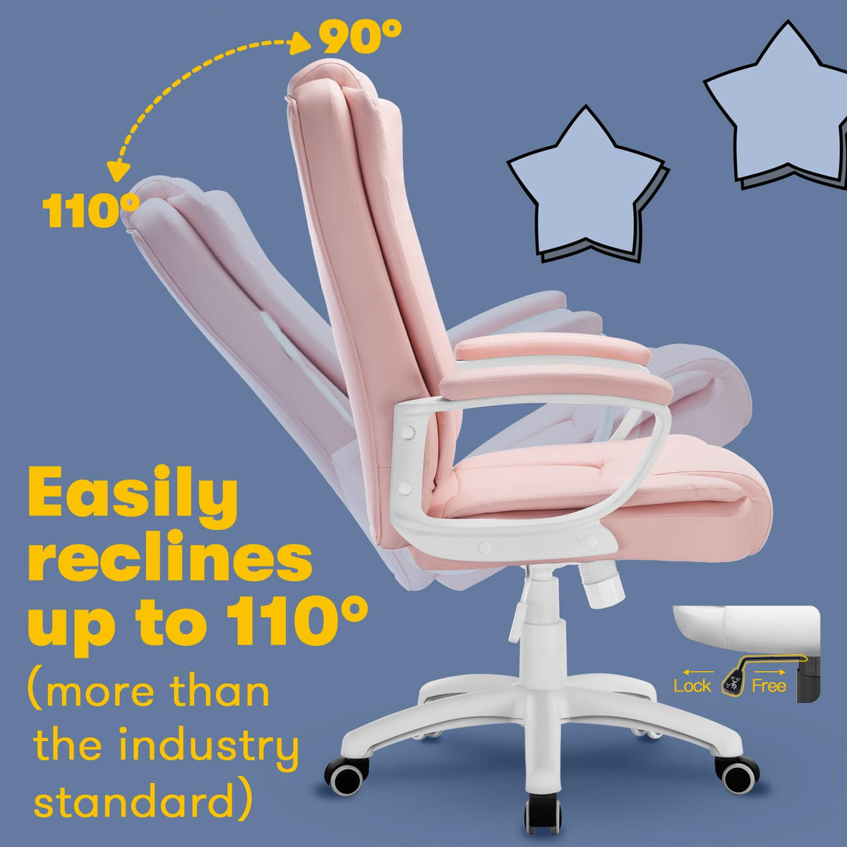 400 LBS Big and Tall Office Chair, Heavy Duty Ergonomic Computer Desk Chair for Home Office and Workspace