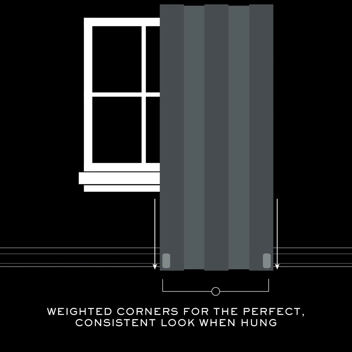 Blackout Single Curtain Panel, Back Tab and Rod Pocket Window Curtain