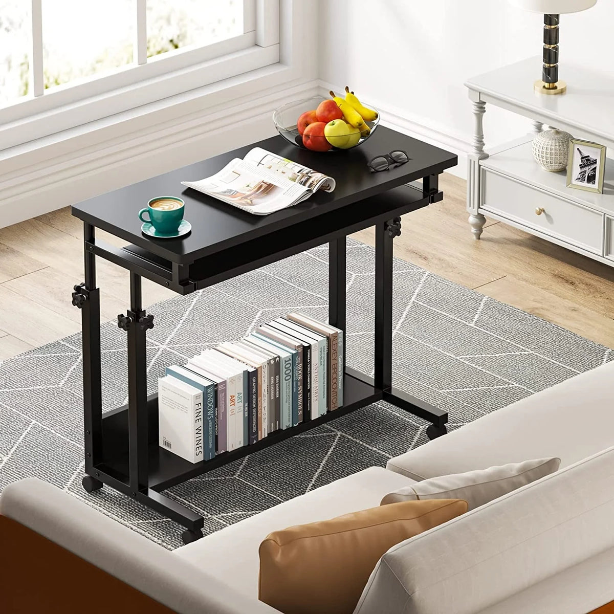 Height Adjustable Laptop Desk, Portable Sofa and Bed Table for Work and Study