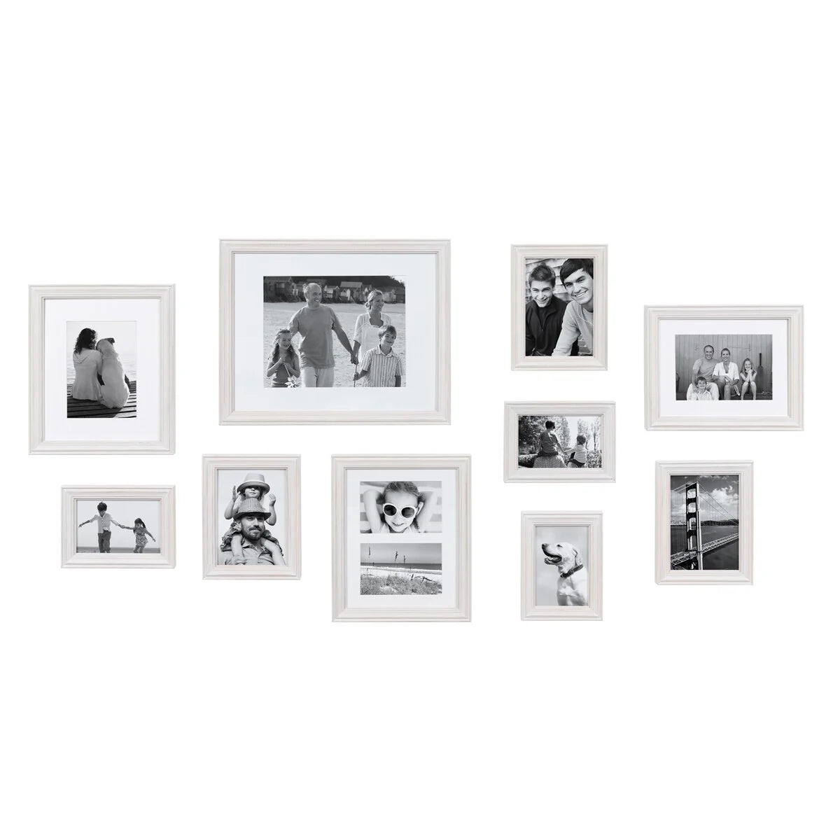 10-Piece Wood Gallery Wall Picture Frame Set, Decorative Photo Display Frames for Living Room, Bedroom and Home Decor