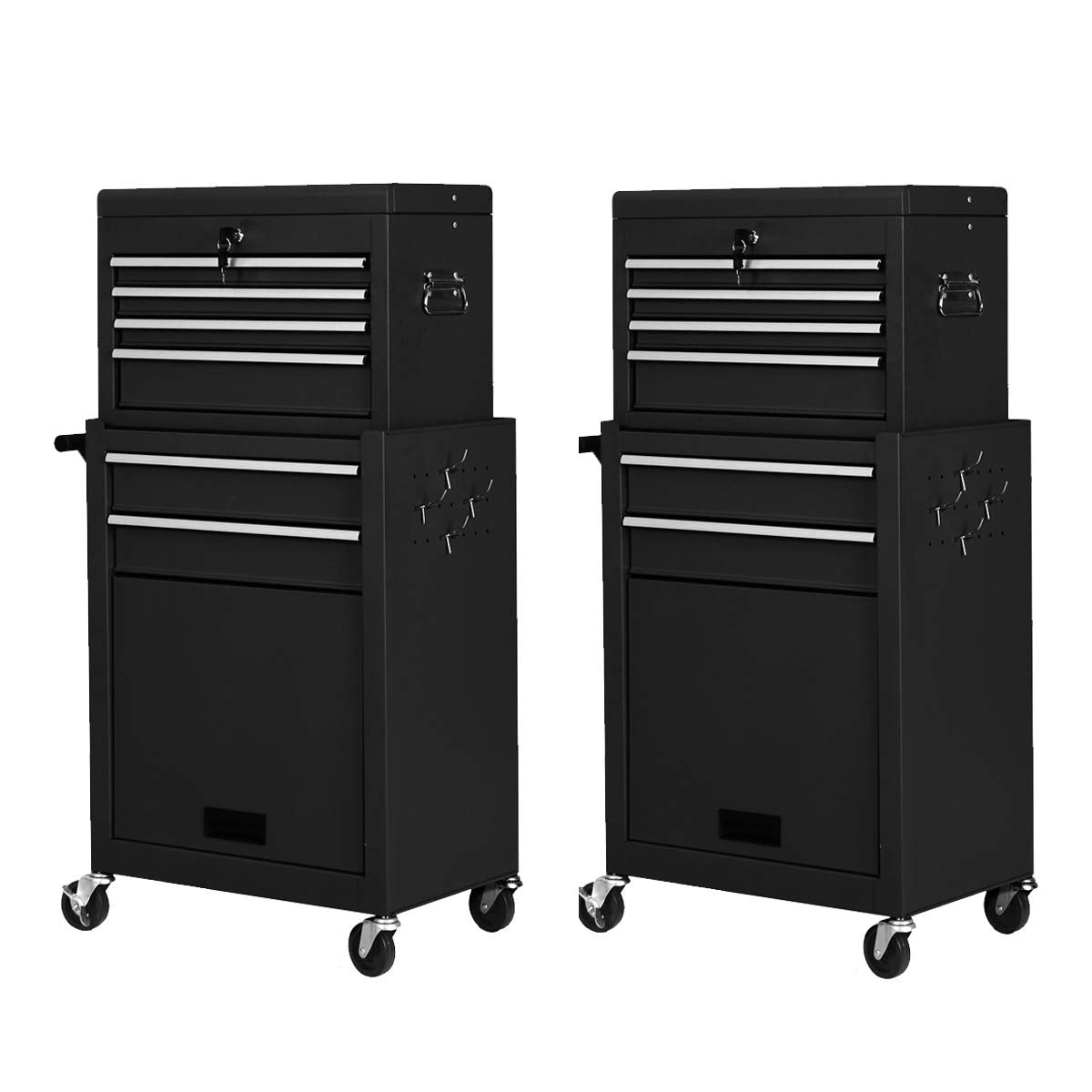 2-Piece 6-Drawer Rolling Tool Chest �� Toolbox Set of 2