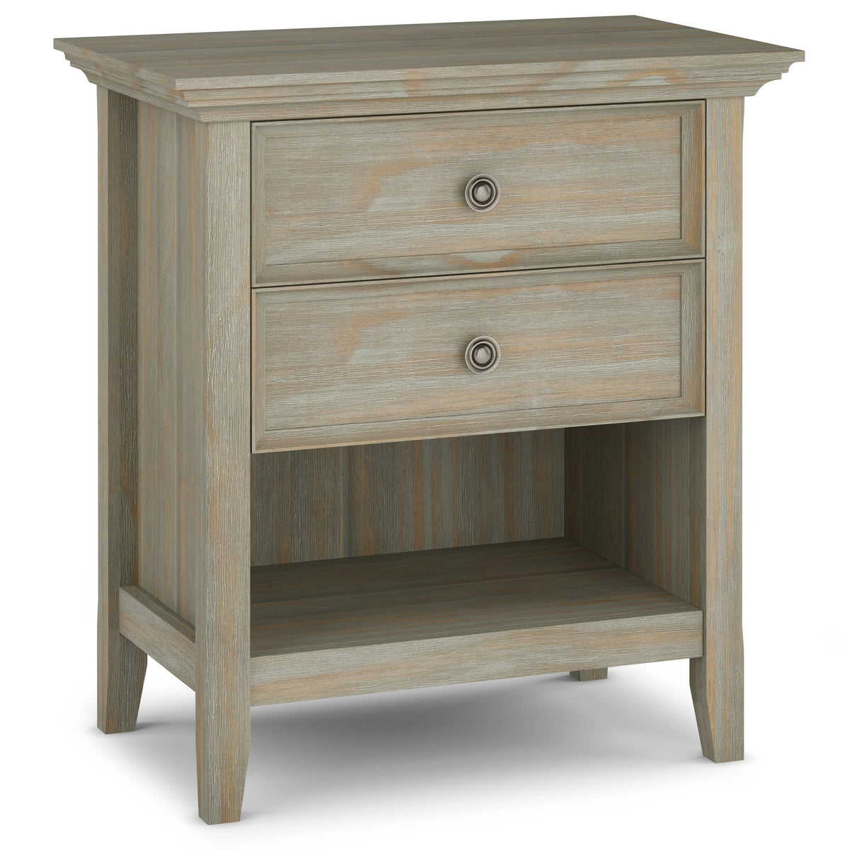 24 Inch Wide Solid Wood Nightstand, Bedside Table and Bedroom End Table