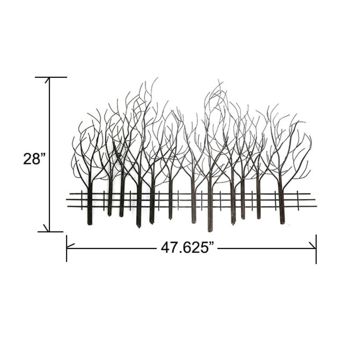 Black Metal Tree Wall Decor, Modern Forest Design Wall Art Sculpture for Living Room, Bedroom and Home Decoration