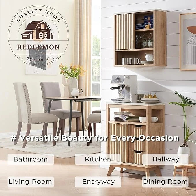 Modern Bathroom Wall Cabinet, Wall Mounted Medicine Storage Organizer with Shelves for Home Organization