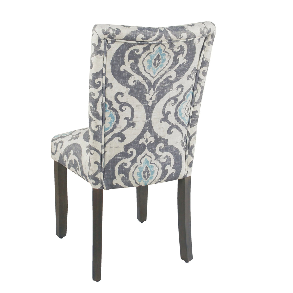 Set of 2 Upholstered Medallion Dining Chairs, Comfortable Parsons Style Chairs for Kitchen and Dining Room