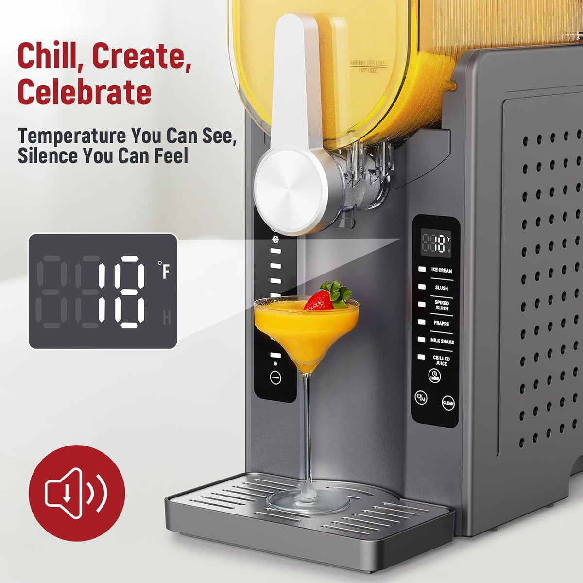 All-In-One Slushie Maker, Frozen Drink Machine for Smoothies, Milkshakes and Ice Cream
