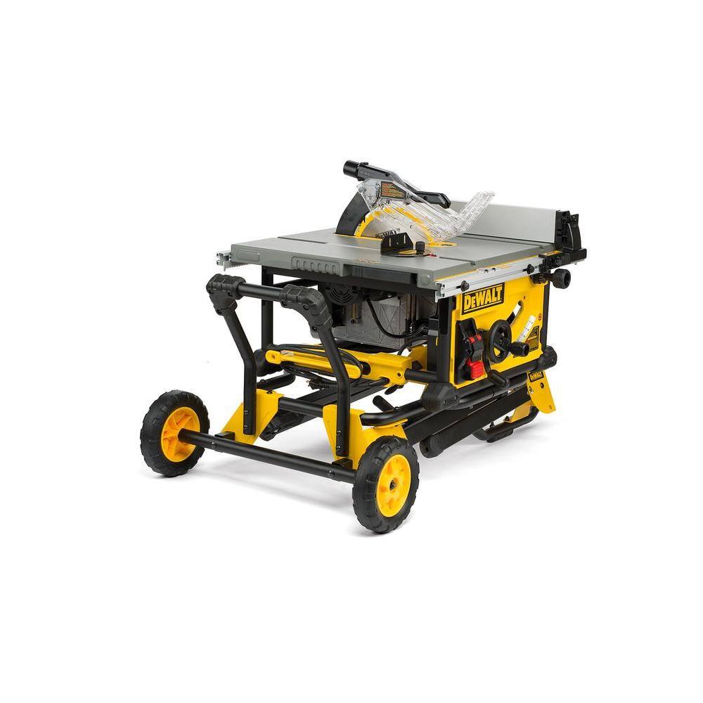 15 Amp 10-Inch Corded Jobsite Table Saw with Rolling Stand