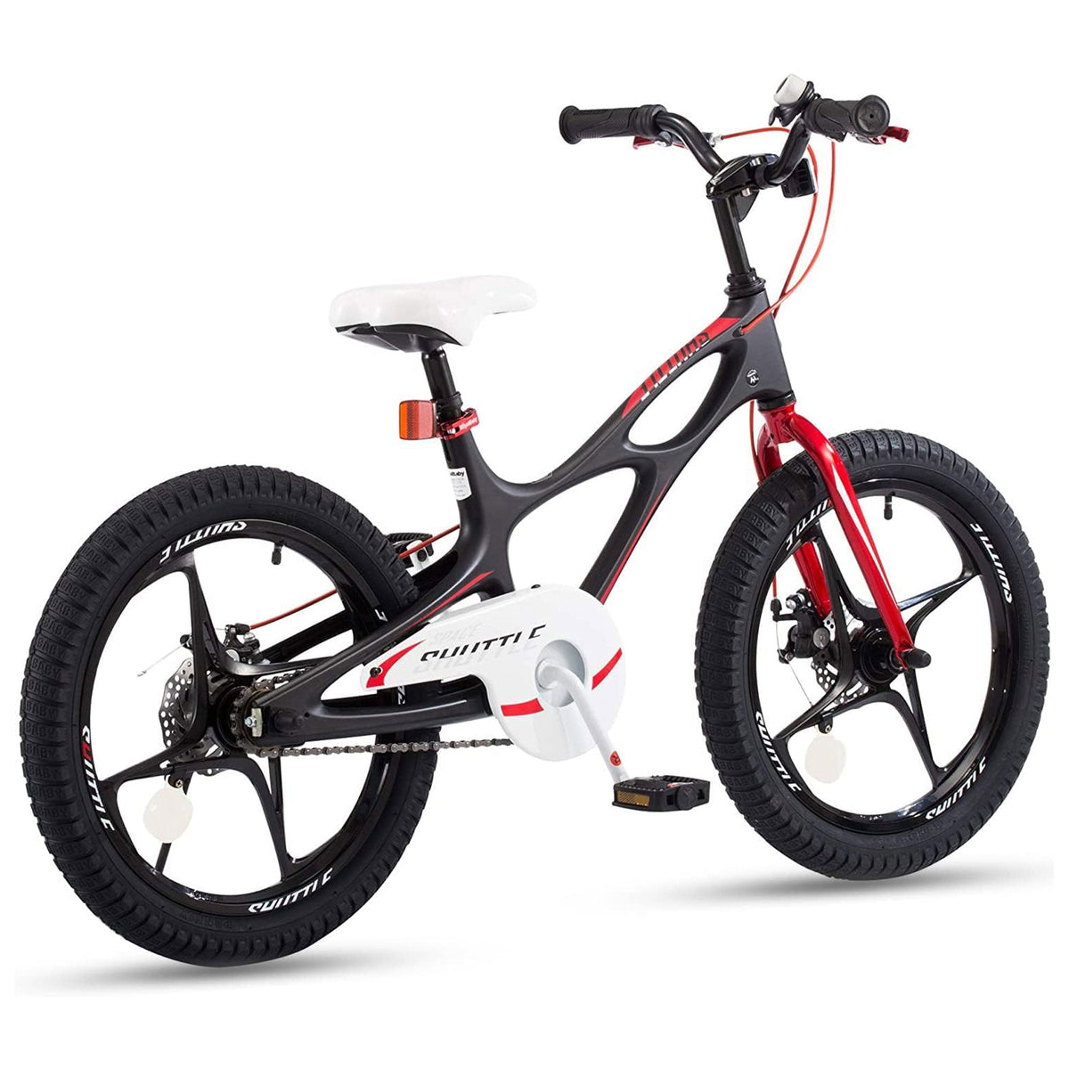 18" Magnesium Alloy Kids Bike �� Dual Disc Brake, Lightweight Frame, Black