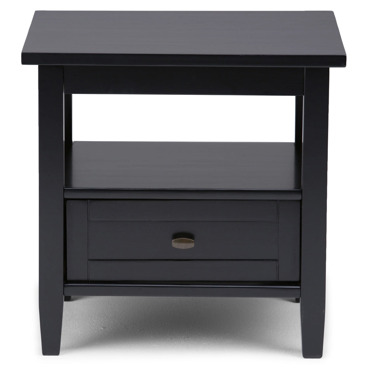 20 Inch Wide Solid Wood Rectangle End Table, Transitional Side Table