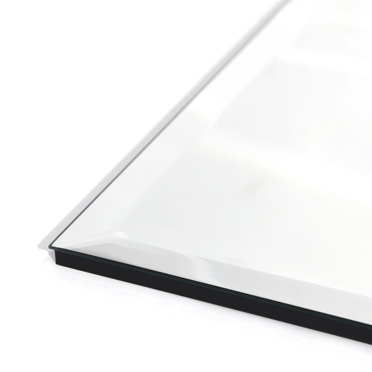Frameless Beveled Prism Wall Mirror, Clear Square or Rectangular Decorative Mirror for Bathroom, Bedroom and Home Decor