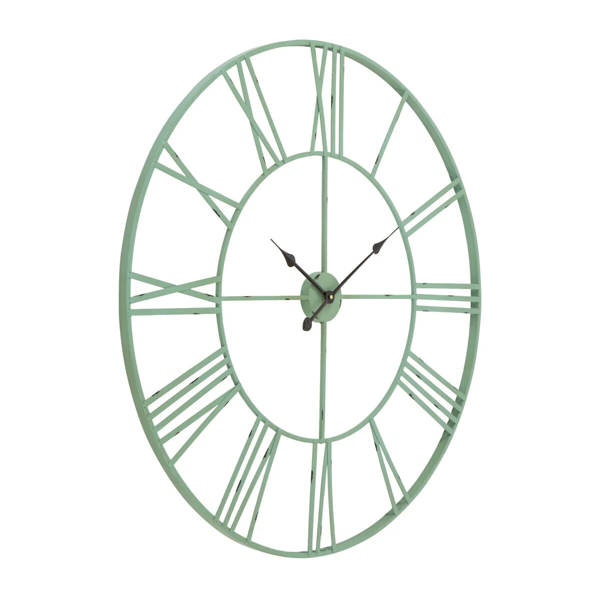 Modern Round Metal Wall Clock, Decorative Circular Hanging Clock for Living Room, Bedroom and Office