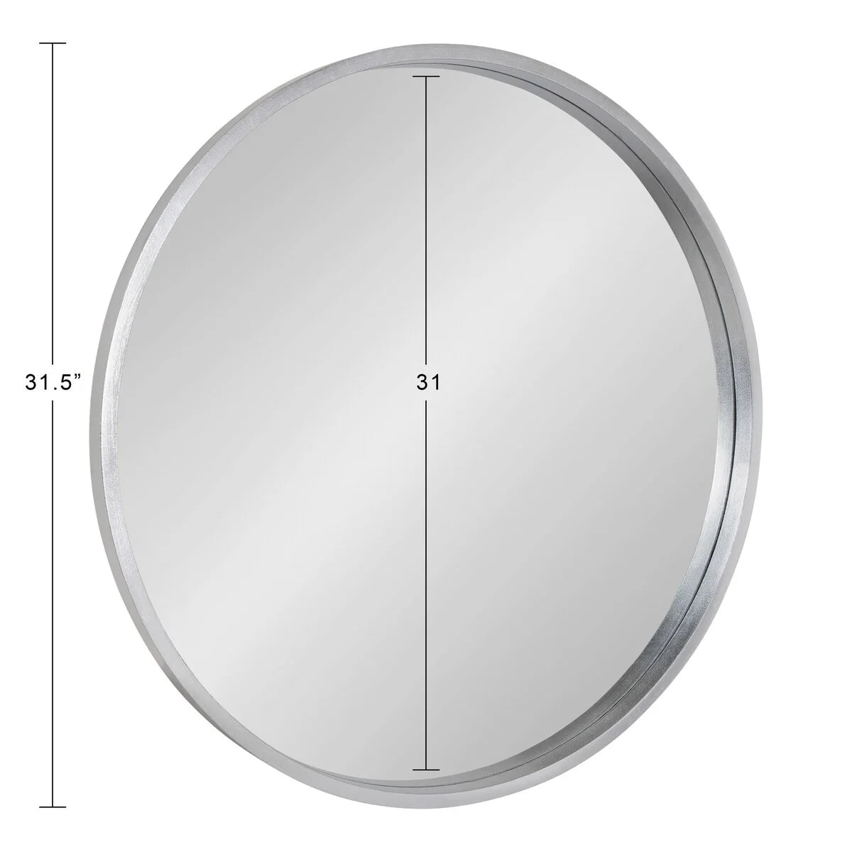 Round Wood Accent Wall Mirror, Modern Decorative Wooden Frame Mirror for Living Room, Bedroom and Entryway