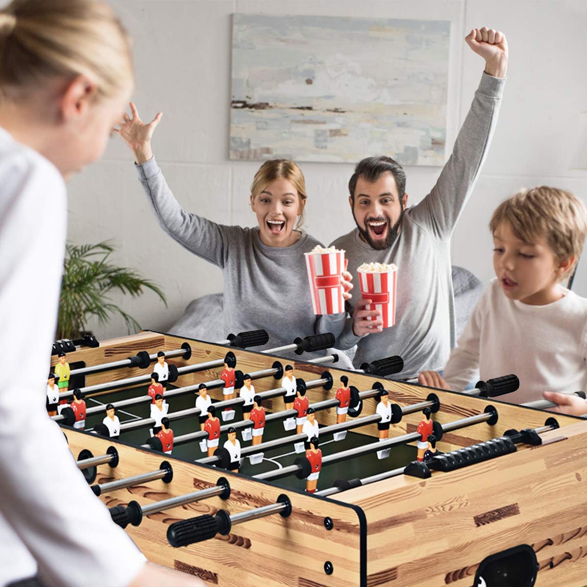 48-Inch Foosball Table, Easy-Assembly Soccer Game Table