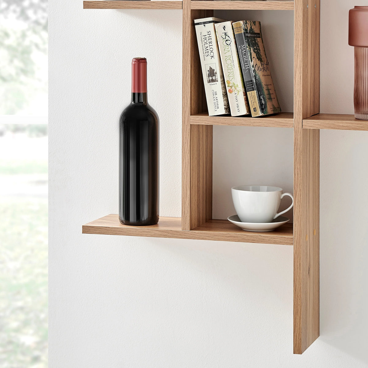 Cantilever Floating Wall Shelf, Modern Decorative Display Shelf for Living Room, Bedroom and Home Storage