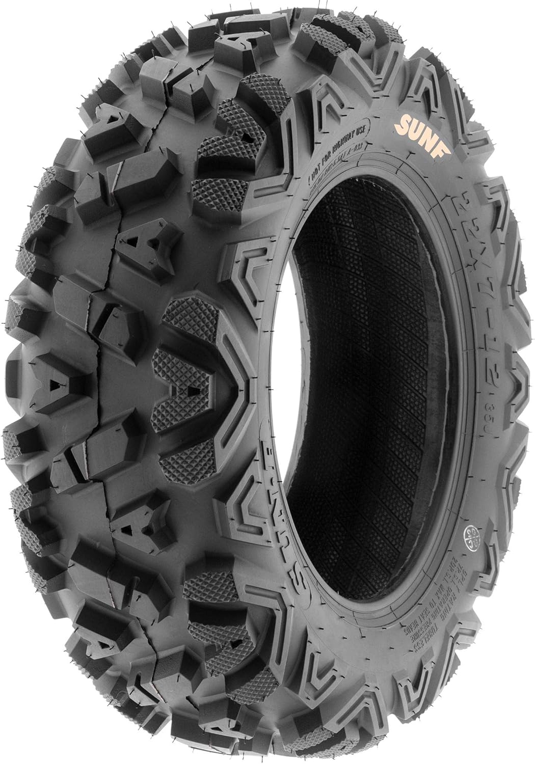 ATV UTV All-Terrain Tires Set of 4, 25X8-12 Front & 25X10-12 Rear Off-Road Replacement Tires