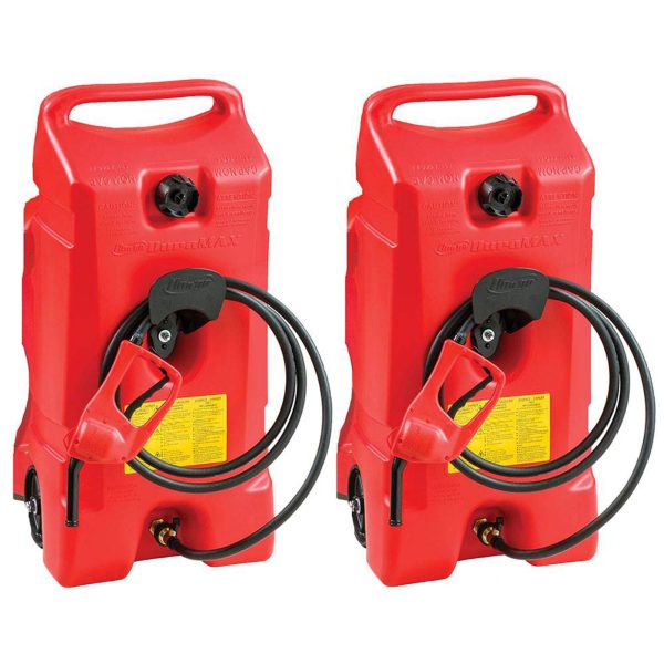 14 Gallon Portable Gas Tank �� 2 Pack with Pump, Red