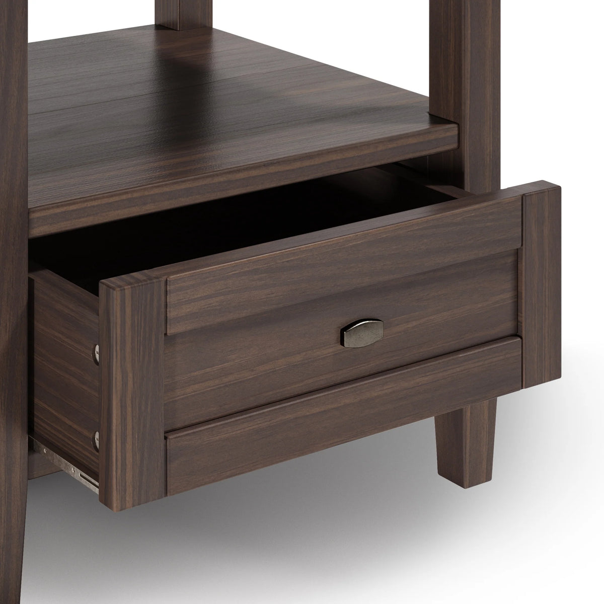 20 Inch Wide Solid Wood Rectangle End Table, Transitional Side Table