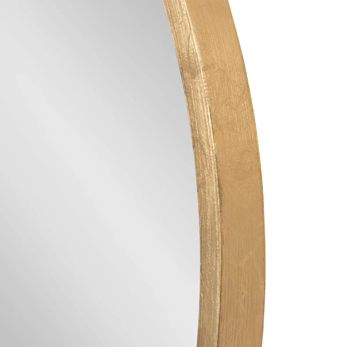 Round Wood Accent Wall Mirror, Modern Decorative Wooden Frame Mirror for Living Room, Bedroom and Entryway