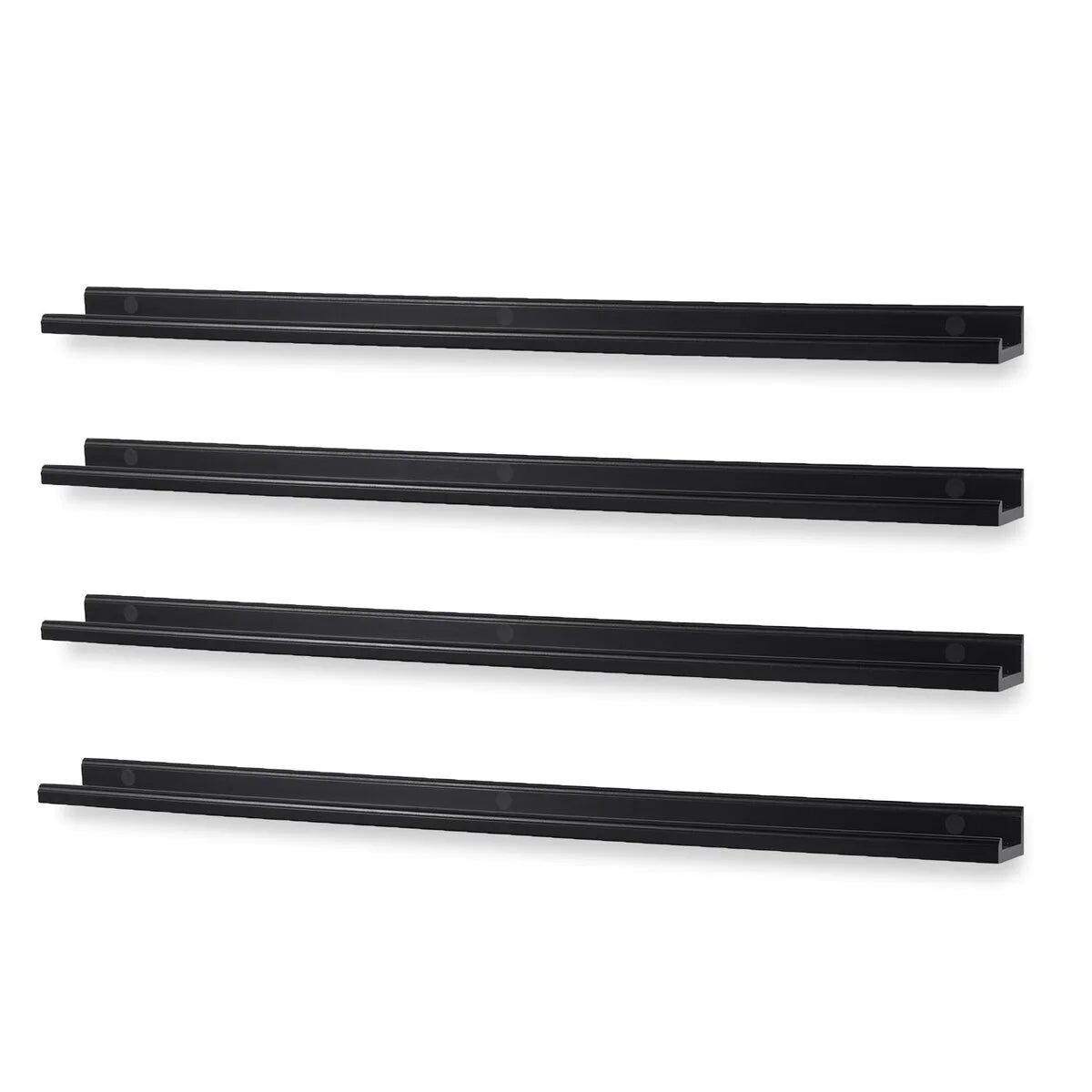 Set of 4 Floating Wall Shelves, 46 Inch Picture Ledge Display Shelves for Photos, Artwork and Home Decor