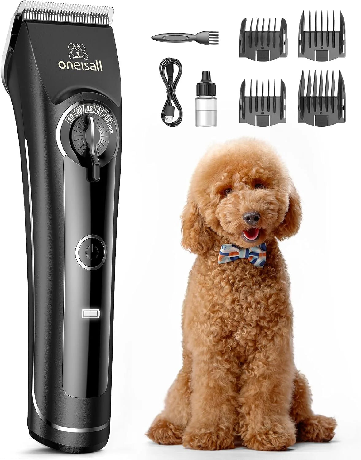 Dog Clippers for Grooming Doodles and Poodles, Professional Pet Hair Trimmer for Thick Curly Hair