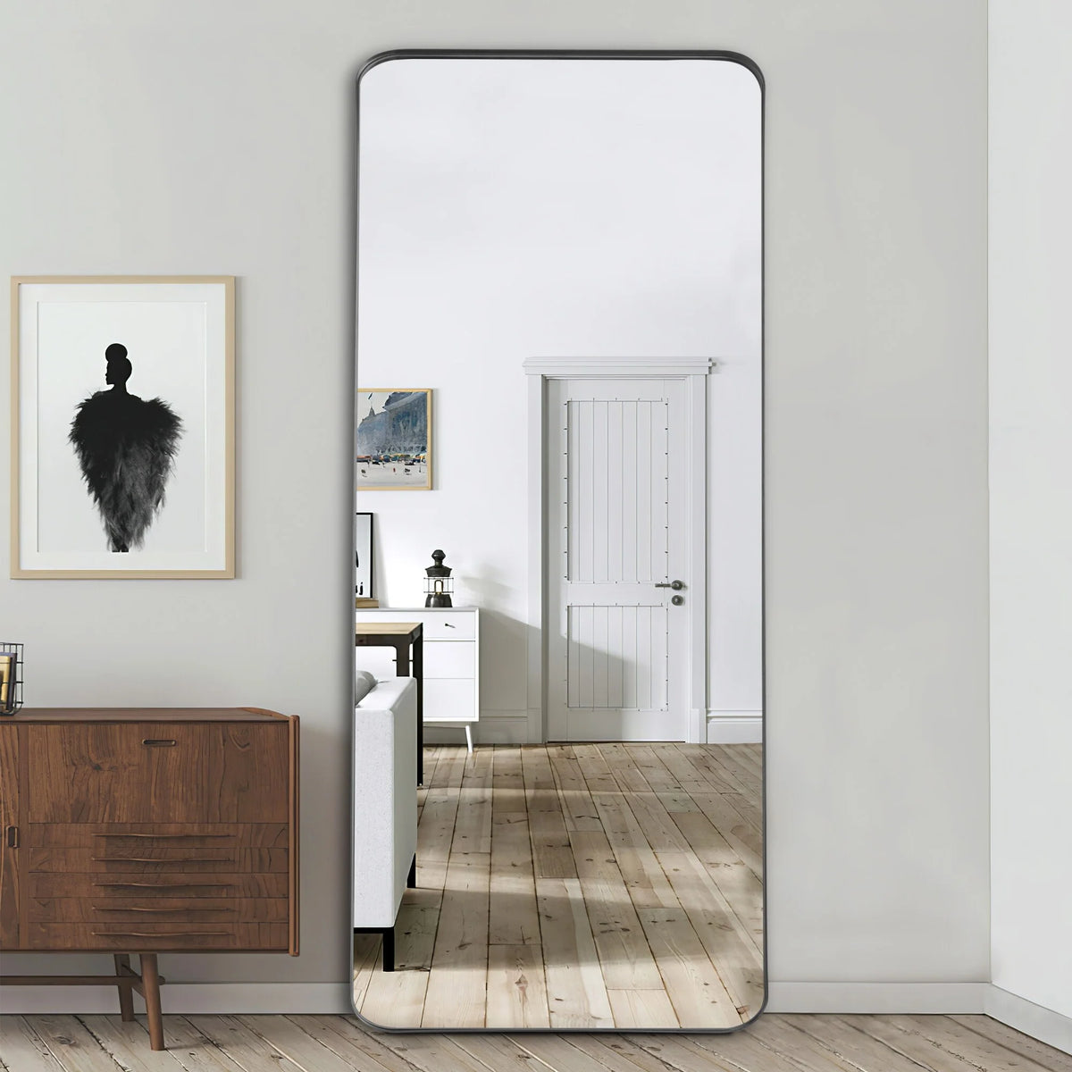 Large Full Length Wall Mounted Mirror, Full Body Dressing Mirror for Bedroom, Entryway and Home Decor
